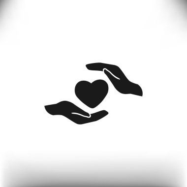 Eller basit simgesi kalp