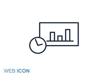 Saat web simgesi ile grafik