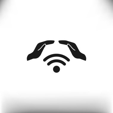 Radyo dalgaları ile el simgesi