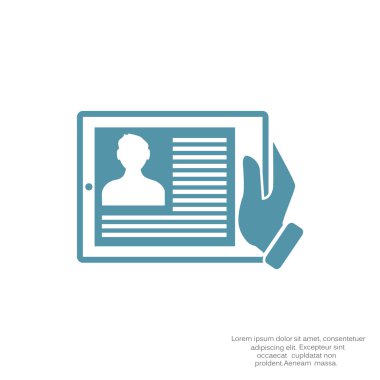 Dijital tablet basit web simgesi