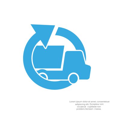 Yuvarlak ok ile basit kamyon