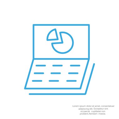 Basit laptop ekran simgesini grafikte ile