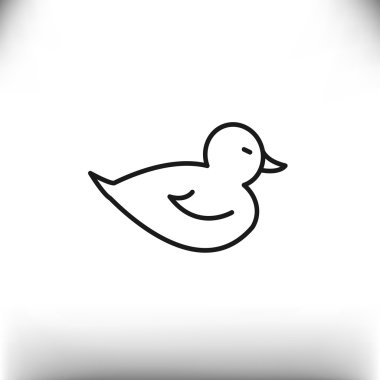 Oyuncak ördek yavrusu anahat web simgesi