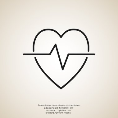 Kardiyoloji sembol basit simgesini