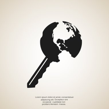 Dünya web simgesi anahtarı