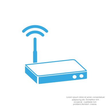 Dalgalar web simgesi ile modem