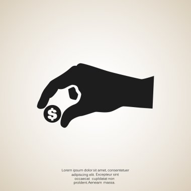 Sadaka anahat vektör çizim, sadaka kavramı vermek