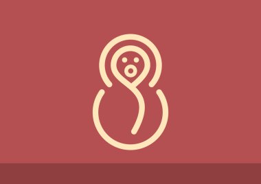 Basit çizgiler bebek bebek simge