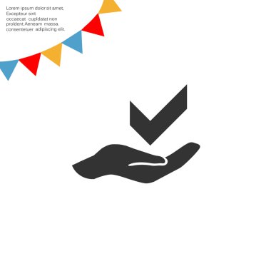 El web simgesi onay sembolü