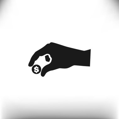 Sadaka anahat vektör çizim, sadaka kavramı vermek