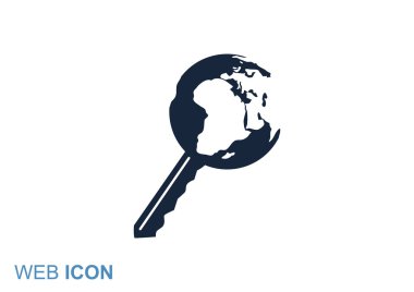 Dünya web simgesi anahtarı