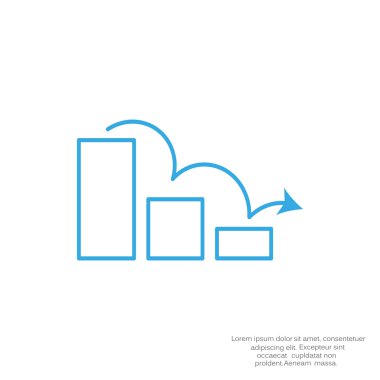 Grafik simgesi üzerinde Eğri ok