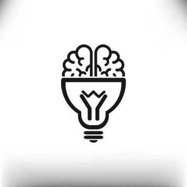 Ampul simgesi olan beyin