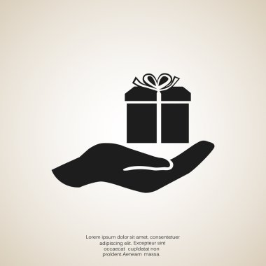 Hediyelik kutu yandan web simgesi