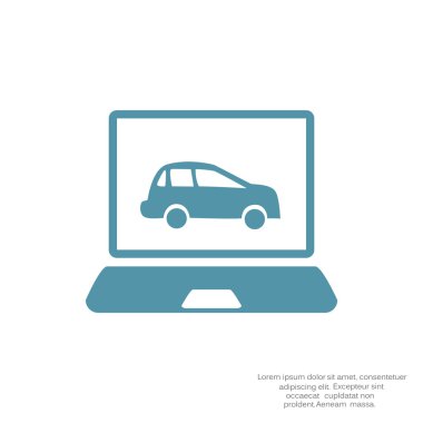 Dizüstü ekran simgesini araba ile
