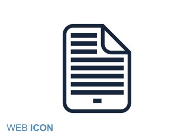 Belge dosya basit web simgesi