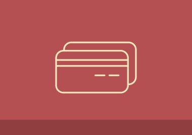 Plastik kart basit web simgesi