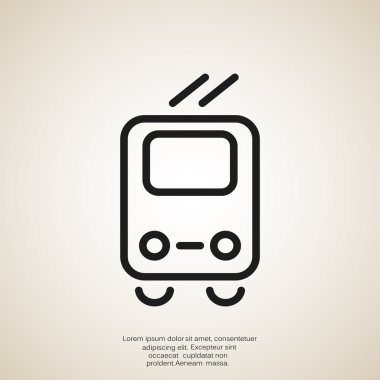 Basit tramvay web simgesi