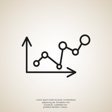 Eğri çizgi grafik simgesini