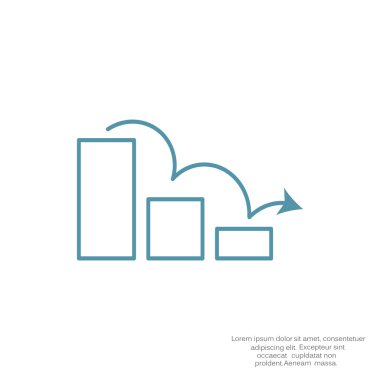 Grafik simgesi üzerinde Eğri ok