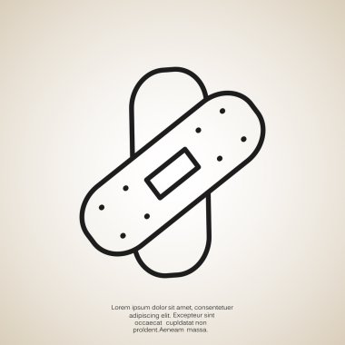 Bandaj sıva basit web simgesi