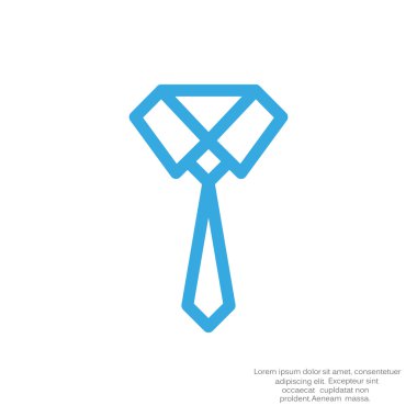 Düğümlü kravat basit web simgesi