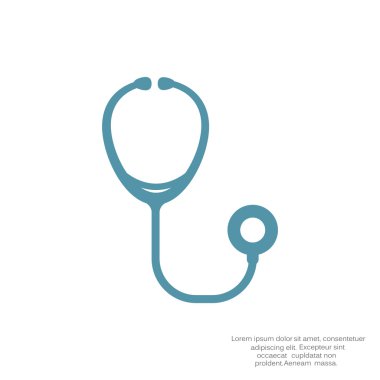 Stetoskop basit web simgesi
