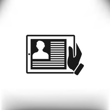 Dijital tablet basit web simgesi