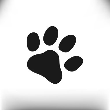 Köpek pençe parça basit simgesi