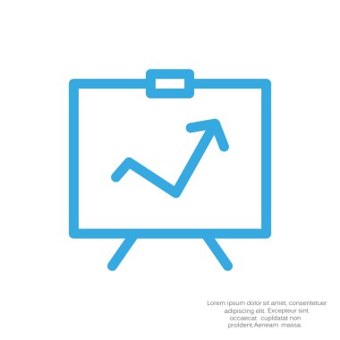 Büyüyen grafic gemide, basit anahat web simgesi