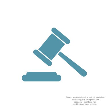 Açık artırma çekiç basit web simgesi