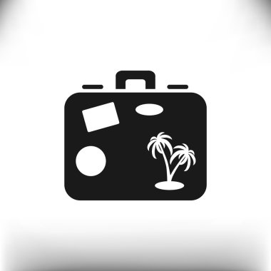 Turist bavul basit web simgesi