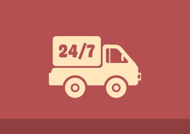 Kesintisiz sembolü ile kamyon