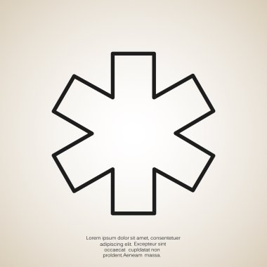 Tıp sembolü basit web simgesi