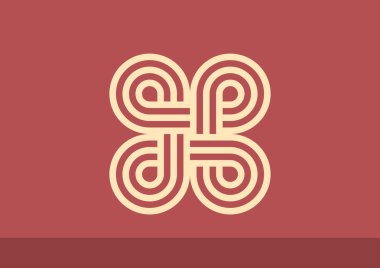 Eğrisi simetrik şekiller desen