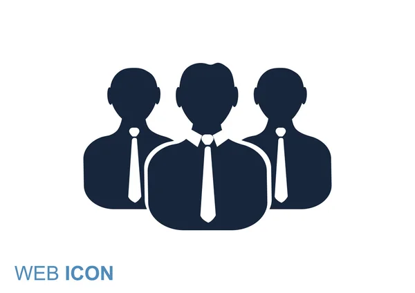 Grupo de personas icono web simple — Vector de stock