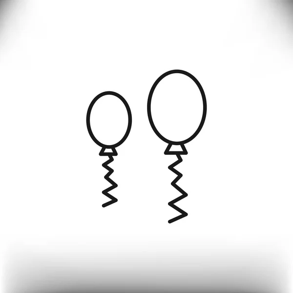 Enkla ballonger disposition ikonen — Stock vektor