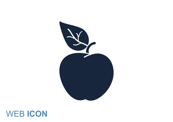 แอปเปิ้ลที่มีไอคอนเว็บใบ — ภาพเวกเตอร์สต็อก