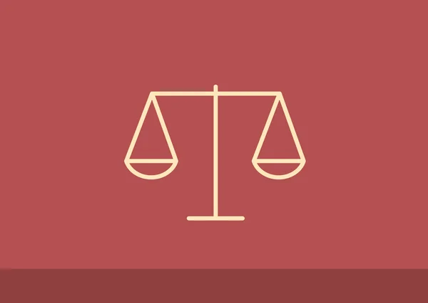 Escalas de justicia icono web simple — Vector de stock