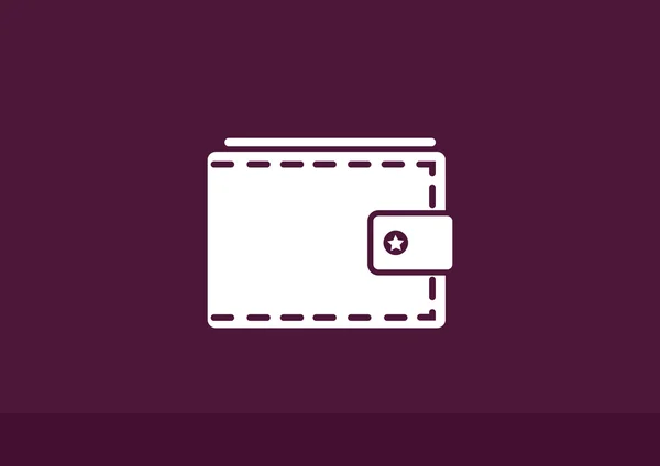 シンプルな財布 web アイコン — ストックベクタ