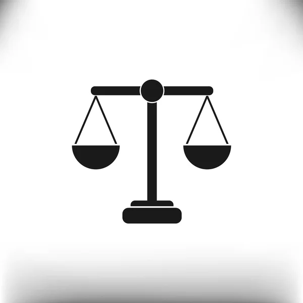 Scales of justice simple web icon — Stock Vector