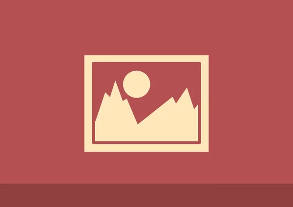 Imagen del paisaje icono web — Vector de stock