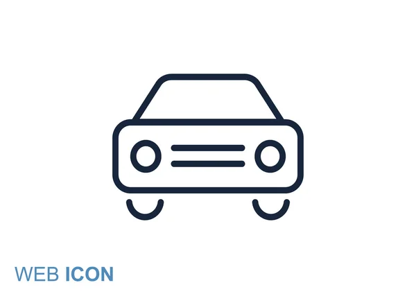 Icono web de coche simple — Vector de stock