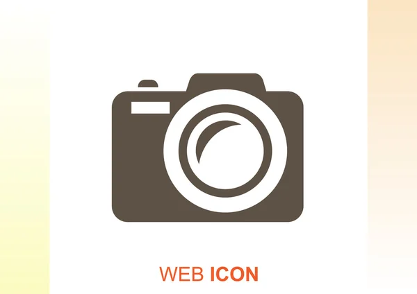 Ilustración vectorial del icono de la cámara fotográfica — Archivo Imágenes Vectoriales