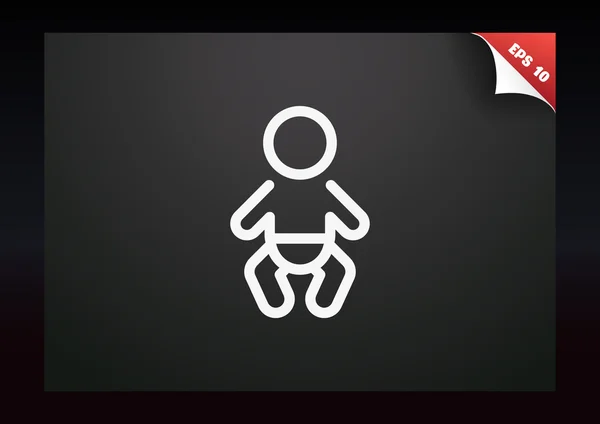 Symbole bébé en lignes simples — Image vectorielle
