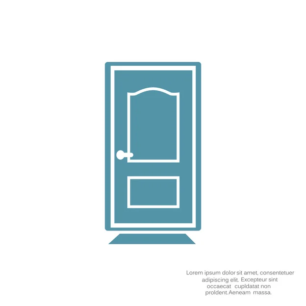 Puerta cerrada icono web — Vector de stock