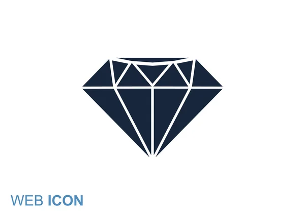 Diamond web icon — Stock Vector