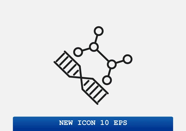 Dna 遺伝学 web アイコン — ストックベクタ