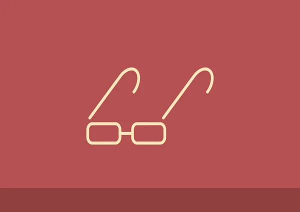 Rechthoekige bril eenvoudige pictogram — Stockvector