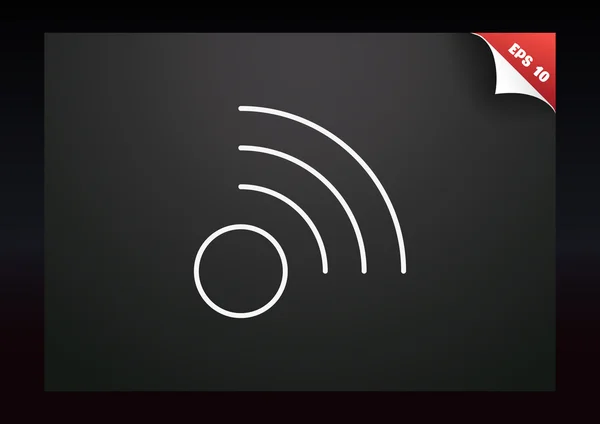 Onde wireless icona web — Vettoriale Stock